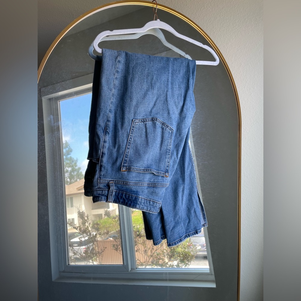 Abercrombie curve love high rise skinny split hem jeans